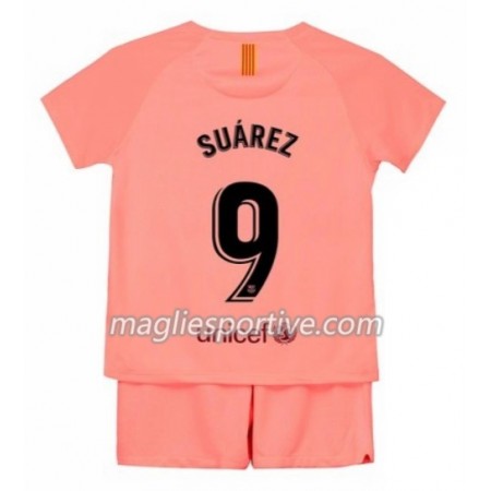 Completo Calcio Barcellona Suarez 9 Bambino Divisa Terza 2018/2019